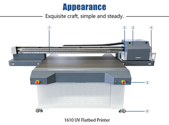 1200x2500mm UV LED Flatbed Printer With 50mm-100mm Max Printing USB 3.0 Interface